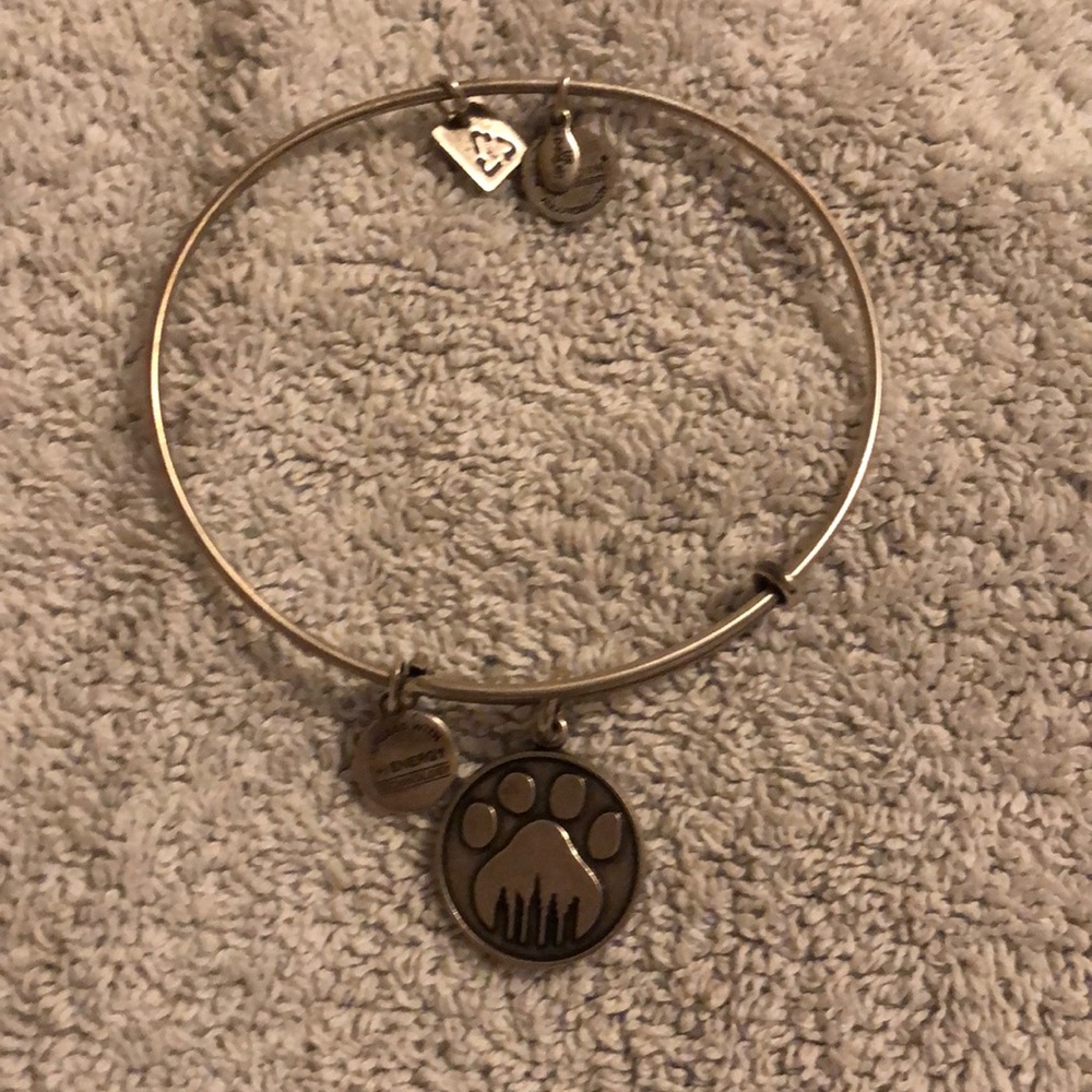 Alex and Ani paw print bangle
